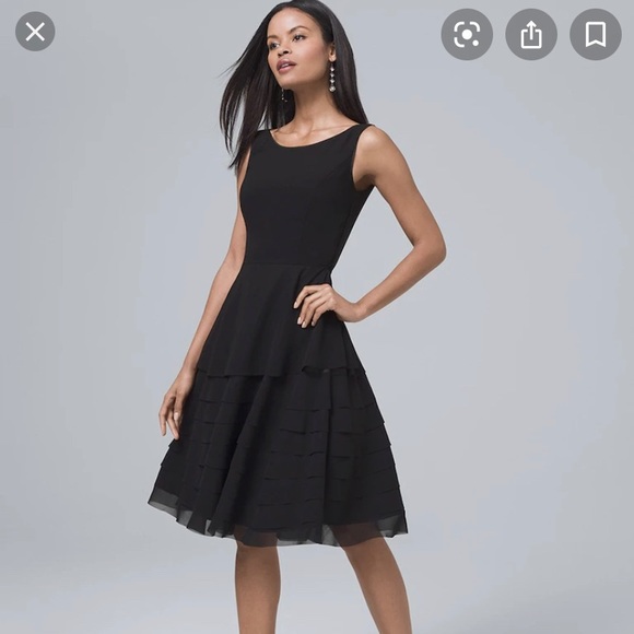 White House Black Market Dresses & Skirts - NWT Little Black Dress 14 Fit & Flare